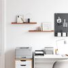 vidaXL Wandplank met plank 2 pcs Rood 60 x 9 x 3 cm Bewerkt hout