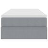 vidaXL Opslag bed met matras Lichtgrijs 90 x 190 cm Polyester