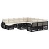 vidaXL Tuinbankenset 13 pcs Zwart poly rattan