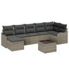 vidaXL Tuin Sofa Set 8 pcs Grijs poly rattan