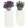 vidaXL Plantenstandaard 2 pcs Wit 24 x 24 x 55 cm Staal