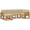 vidaXL Buiten bankenset 6 st 6-zits Natuurlijk en Beige Polyester