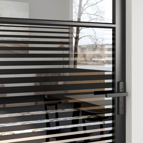 vidaXL Binnen Deur Zwart 83 x 201.5 cm Gehard glas en Aluminium