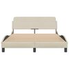 vidaXL Bedframe "Dover" stof cr&egrave;mekleurig 140x190 cm