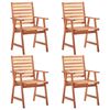 vidaXL Tuinstoelen 4 st massief acaciahout