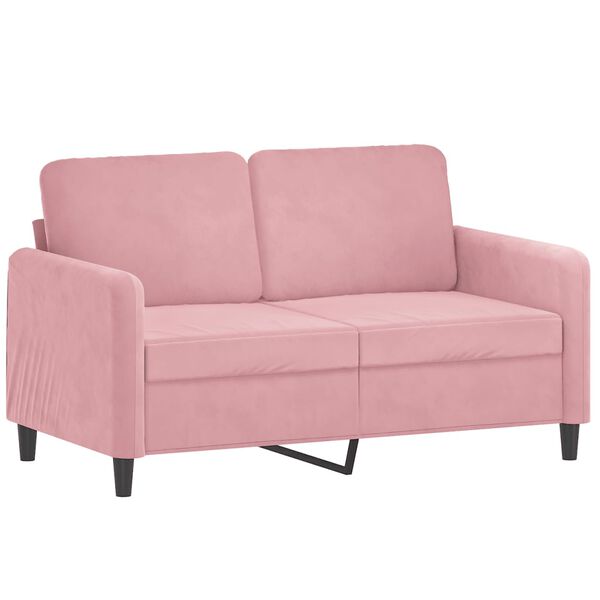 vidaXL 3-delige Loungeset fluweel roze