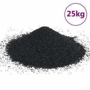 vidaXL Aquariumzand 25 kg 0,2-2 mm zwart