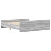 vidaXL Bedframe met hoofd- en voeteneinde grijs sonoma 200x200 cm