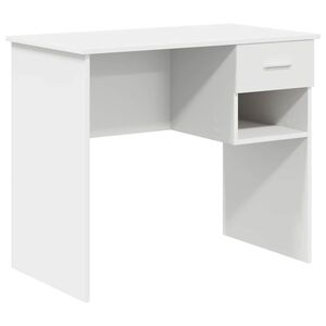 vidaXL Bureau met lade met plank Wit 90 x 49 x 75 cm Bewerkt hout