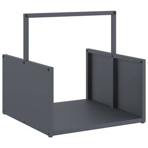 vidaXL Brandhoutrek 40x40x40 cm koudgewalst staal antracietkleurig