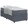 vidaXL Bedframe met matras Donkergrijs 90 x 200 cm Stof