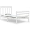 vidaXL Bedframe massief hout wit 100x200 cm