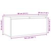 vidaXL Wandkast 80x30x35 cm massief grenenhout