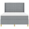 vidaXL Boxspringbed met matras Lichtgrijs 140 x 190 cm Stof