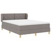 vidaXL Boxspringbed met matras met hoofdeinde Taupe 140 x 200 cm Stof