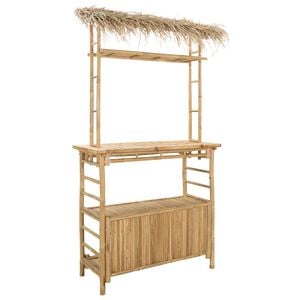 vidaXL Buiten Bartafel Naturel 110 x 50 x 209 cm Bamboe