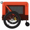 vidaXL Hondenfietstrailer oxford stof en ijzer oranje en zwart