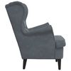 vidaXL Fauteuil Donkergrijs 92 x 71 x 91 cm Fluweel