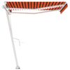 vidaXL Luifel automatisch met LED windsensor 350x250 cm oranje bruin