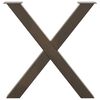 vidaXL Eettafelpoten 2 st X-vormig 80x(72-73) cm staal naturel
