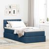 vidaXL Opbergbed met LED met matras met LED Blauw 100 x 200 cm Stof