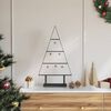 vidaXL Metalen kerstboom met standaard Zwart 60 cm Staal