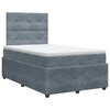 vidaXL Boxspringbed met matras Donkergrijs 120 x 190 cm Fluweel