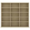 vidaXL Cd-kast 100x23x89,5 cm bewerkt hout sonoma eikenkleurig