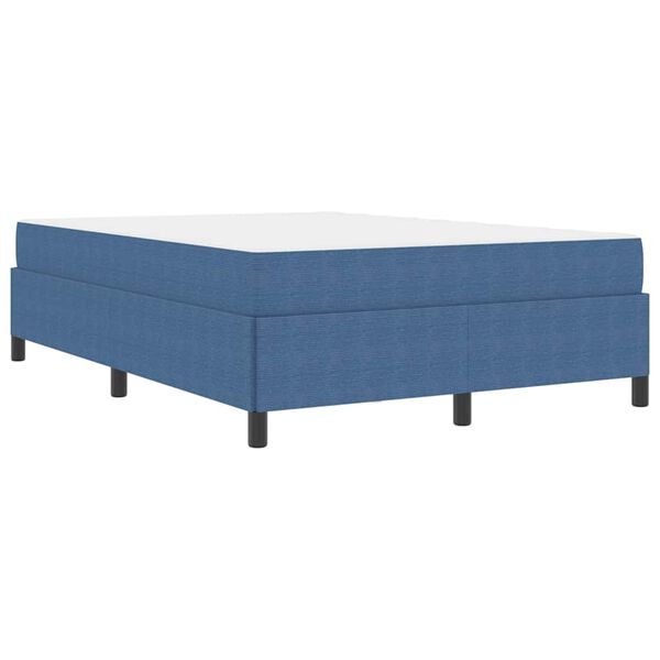 vidaXL Bedframe met matras Blauw 140 x 200 cm Stof