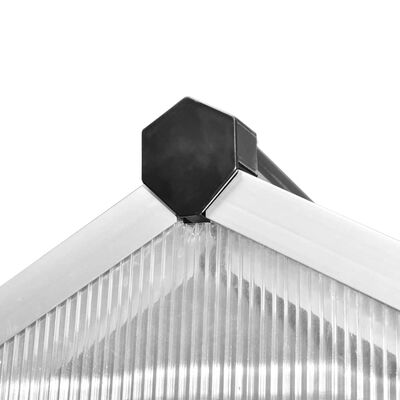 vidaXL Tuinkas versterkt aluminium met basisframe 4,6 m²