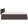 vidaXL Ottoman bed met matrassen 200x200cm stof donkerbruin
