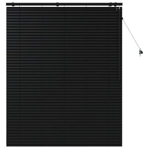 vidaXL Jaloezie Zwart 125 x 160 cm 35 mm Massief Paulowniahout