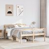 vidaXL Seniorenbed met hoofdbord massief grenenhout 140x190 cm