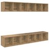 vidaXL Tv-meubelset 4 st Artisan Eiken Bewerkt hout