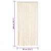 vidaXL Vliegengordijn 90x200 cm chenille beige en wit