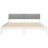 vidaXL Bedframe Wit en lichtgrijs 180 x 200 cm Massief grenenhout