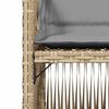 vidaXL Tuinstoelen 4 st met kussens poly rattan gemengd beige