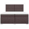 vidaXL Boxspring met matras stof donkerbruin 200x200 cm