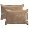 vidaXL Kussensloop 2 st HOUTEN Bruin 50 x 75 cm Chenille Stof
