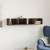 vidaXL Wandkast 99x18x16,5 cm bewerkt hout bruin eikenkleurig