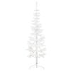 vidaXL Kunstkerstboom half met standaard smal 180 cm wit