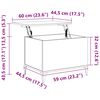 vidaXL Salontafel 60x44,5x45 cm bewerkt hout zwart