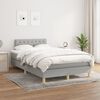 vidaXL Boxspring met matras stof lichtgrijs 120x190 cm