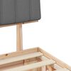 vidaXL Bedframe met Gevoerd Hoofdgedeelte Lichtgrijs 140 x 200 cm