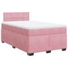 vidaXL Boxspring met matras fluweel roze 120x190 cm