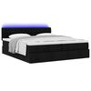 vidaXL Ottoman bed met matrassen en LED's 180x200cm stof zwart