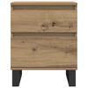 vidaXL Nachtkastjes 2 st 40x35x50cm bewerkt hout artisanaal eikenkleur