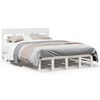 vidaXL Bedframe zonder matras massief grenenhout wit 120x190 cm