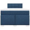 vidaXL Boxspring met matras stof blauw 120x200 cm