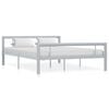 vidaXL Bedframe metaal grijs en wit 120x200 cm
